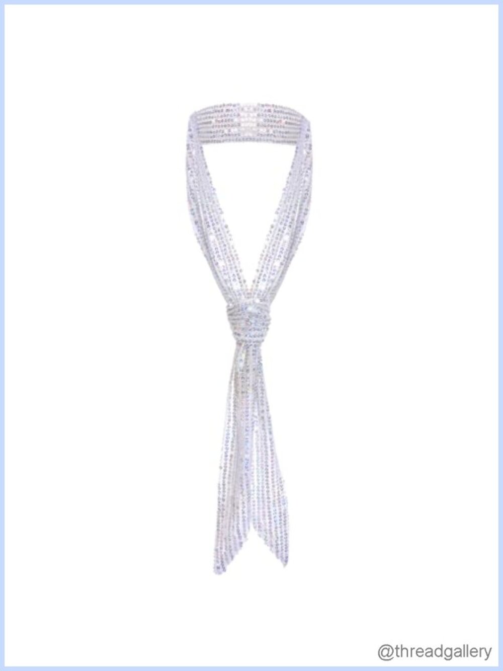 Sequin Sparkle Scarf Long Necktie Belt for Party Prom Wedding